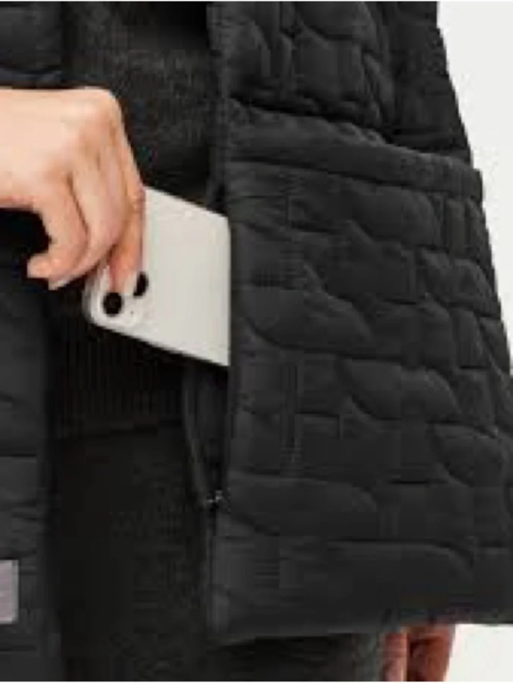 Figs Quilted Black Wrap Scarf